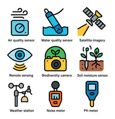 Environmental Monitoring Icons