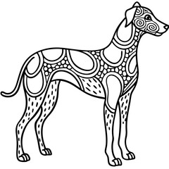 Obraz premium stress relief mandala Dog coloring page