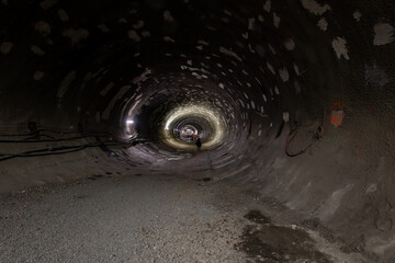 Tour of the excavated stations Olbrachtova and Pankrac D and the adjacent line tunnels. Behind the...