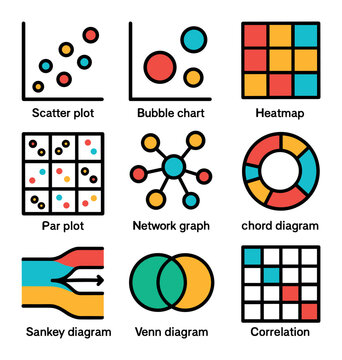 Nine Chart Icons