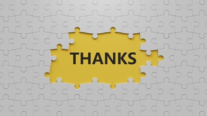 3D illustration of "THANKS" in English, using a classic font. It conveys deep gratitude and is ideal for elegant messaging.