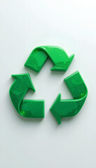 Fototapeta premium 3D recycling symbol.