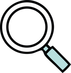 A simple magnifying glass icon design for search and discovery