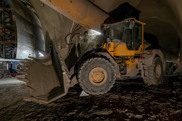 Tour of the excavated stations Olbrachtova and Pankrac D and the adjacent line tunnels. Behind the...