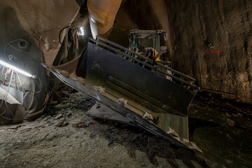 Tour of the excavated stations Olbrachtova and Pankrac D and the adjacent line tunnels. Behind the...