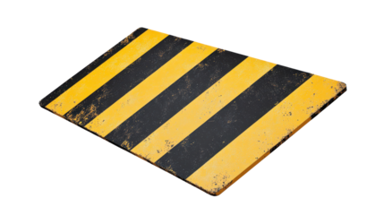 Hazard marker diagonal stripes sign,Transparent background, PNG file