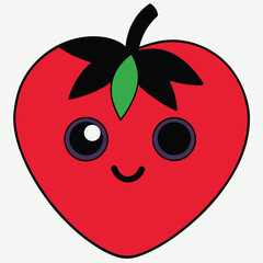 red apple vector illustration