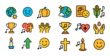 Fototapeta premium Hymn Icon Grid
