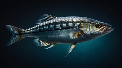 Fototapeta premium Closeup of a spotted seatrout swimming underwater