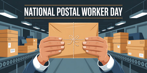 National Postal Worker Day  Banner horizontal
