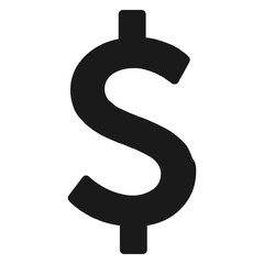 Naklejka premium Dollar Icon Logo Black