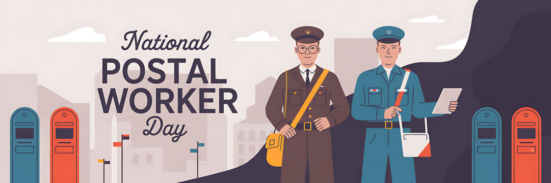 National Postal Worker Day  Banner horizontal - Powered by Adobe