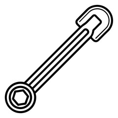 Allen Key Tool Line Art Icon
