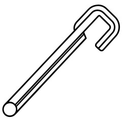 Allen Key Tool Line Art Icon