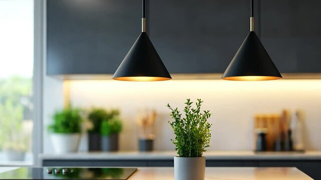 Modern kitchen pendants