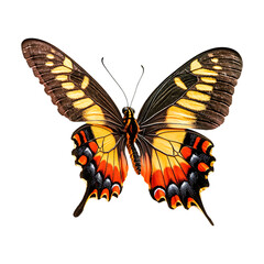 Fototapeta premium Stunning CloseUp Asian Swallowtail Butterfly Wings Detailed Macro Photography