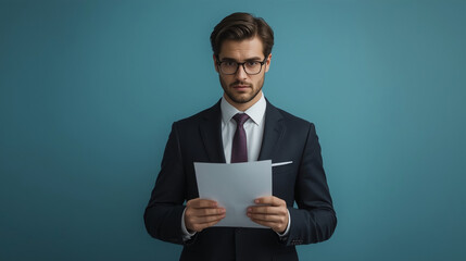businessman with paper