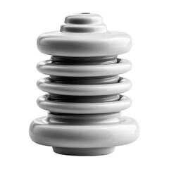 Insulator for electric fence in white, isolated on transparent background