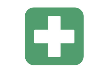 Obraz premium Flat icon of a medical sign for first aid, suitable for apps and websites