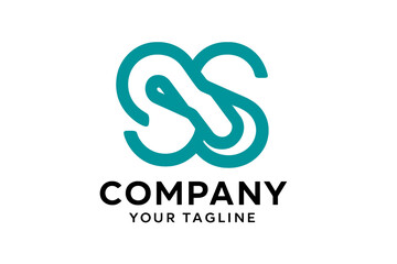 Fototapeta premium The corporate logo is an abstract representation of the infinity symbol incorporated into the letter S for a company