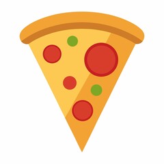 Pizza slice icon isolated on white background