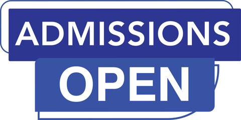 Admission open banner abstract school college coaching social media enroll now university registration