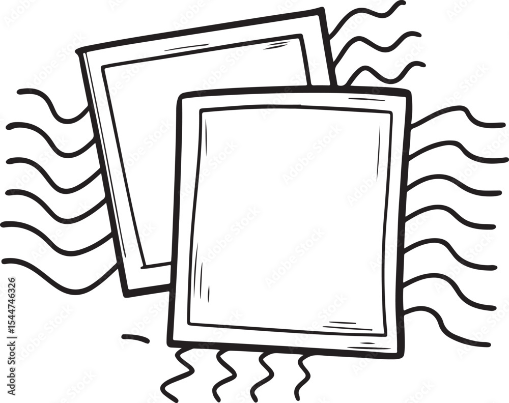 Fototapete white background technology vector illustration with a blank screen on a computer, laptop, monitor, 