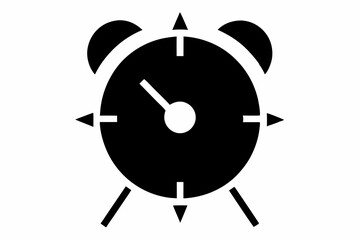 Vector Design of a Vintage Alarm Clock with Clear Time Settings for Creative Us