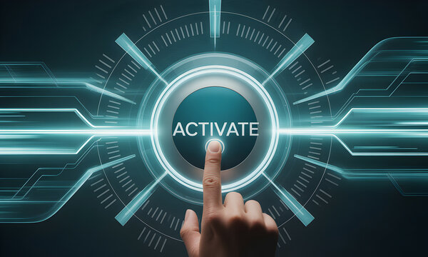 Activate Technology Button Concept
