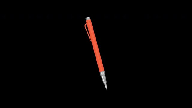 Metal Scriber Rotating on a Transparent Background. Seamless Loop. 4K