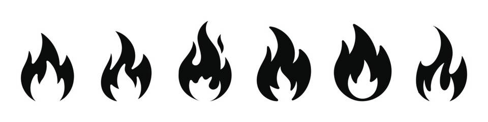 Fire flames vector illustration.	