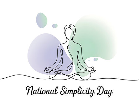 National Simplicity Day  Banner with leaf accent