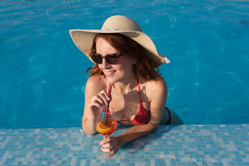 woman in swimming pool