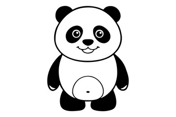 A cute panda vector illustration