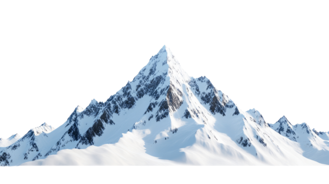 Snowy mountain isolated