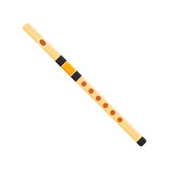 Flute vector illustration isolated on a white background