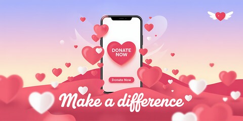 Social Media Giving Day  Poster celebration