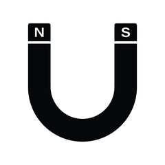 Magnet icon. Magnet vector symbol and glyph design on a white background