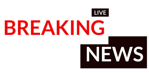 black and white  news banner lower third