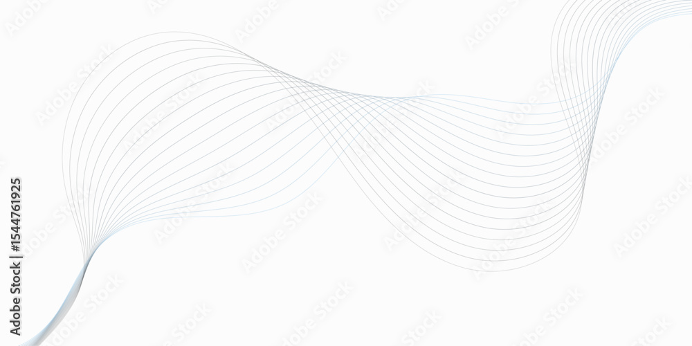 Poster abstract creating a soft design wavy lines forming a delicate pattern on a clean white background.
