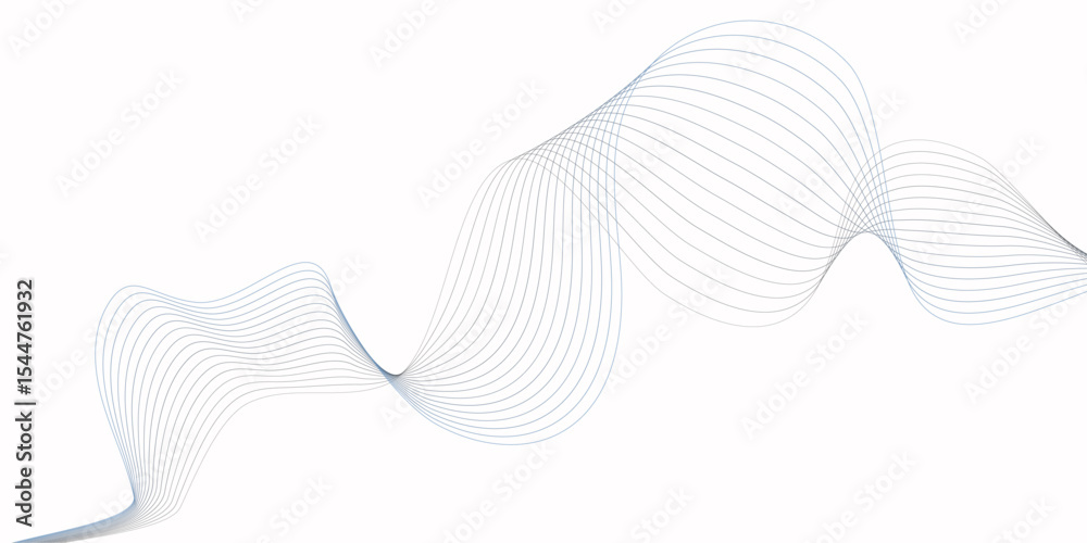 Poster abstract wavy lines pattern on a white background, creating a flowing and dynamic visual effect desi
