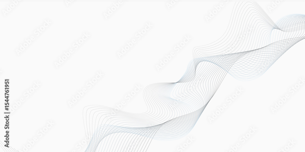 Poster abstract wavy lines pattern on a white background, creating a flowing and dynamic visual effect desi