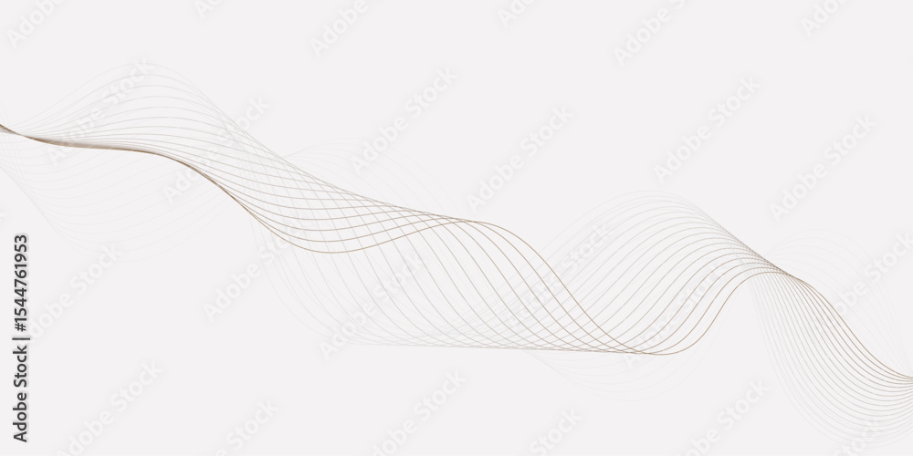Poster abstract creating a soft design wavy lines forming a delicate pattern on a clean white background.