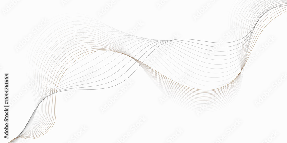 Poster abstract surface creating a soft design wavy lines forming a delicate pattern on a clean white backg