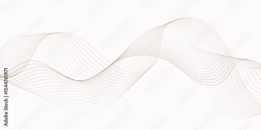 Poster abstract creating a soft design wavy lines forming a delicate pattern on a clean white background.