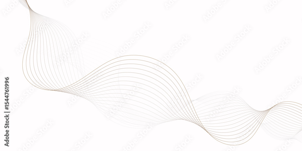 Poster abstract creating a soft design wavy lines forming a delicate pattern on a clean white background.