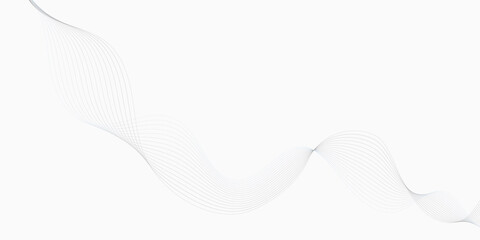 Abstract  creating a soft design wavy lines forming a delicate pattern on a clean white background.