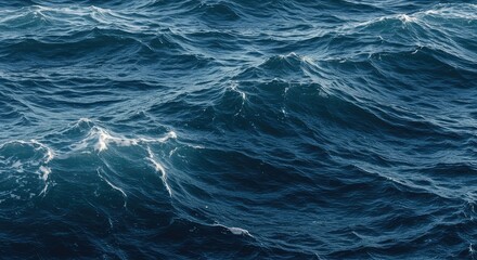 Obraz premium Ocean Waves Deep Blue Texture and Water Surface