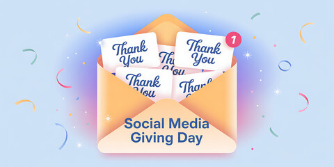Social Media Giving Day Banner  Clock Donation Graphic