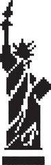 Fototapeta premium Iconic Freedom Emblem: A stylized silhouette of the Statue of Liberty, standing tall as a symbol of freedom, hope, and democratic ideals.